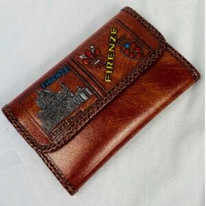 Peruzzi Firenze Elegant Brown Leather Wallet handmade in Italy New